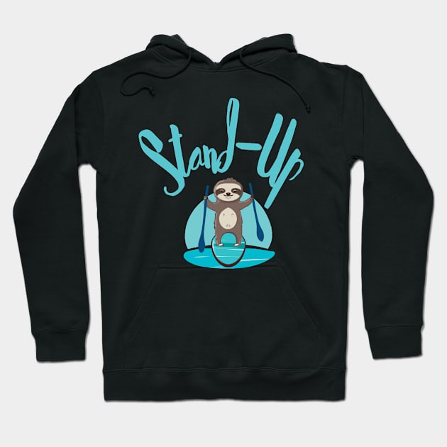 Funny Stand Up Paddling Hoodie by maxdax